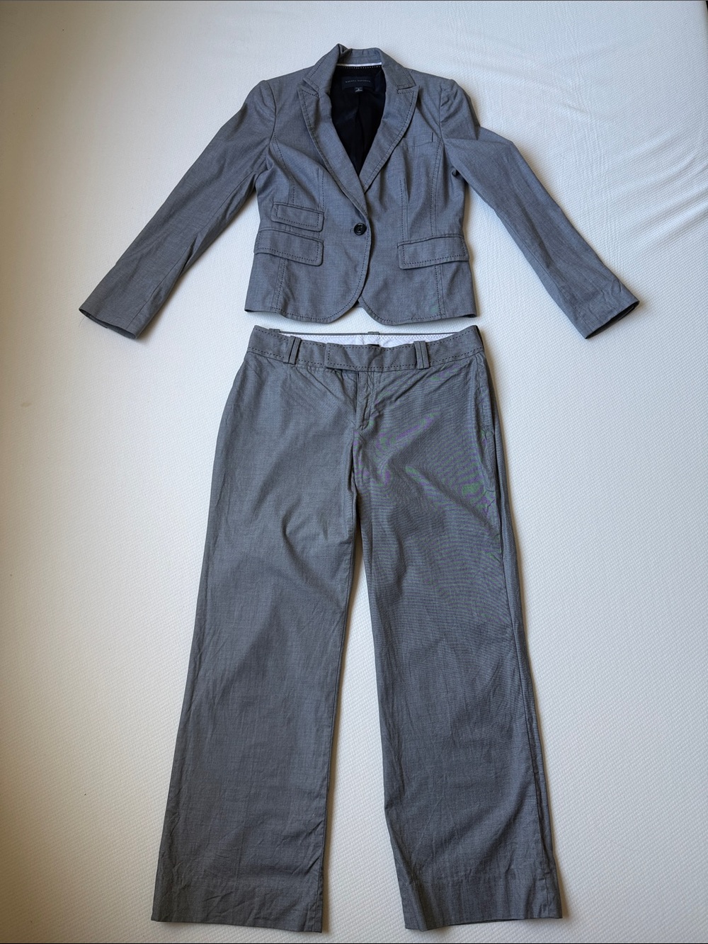 Banana Republic Women's Gray Tailored Blazer & Trouser Set - Classic Two-Piece